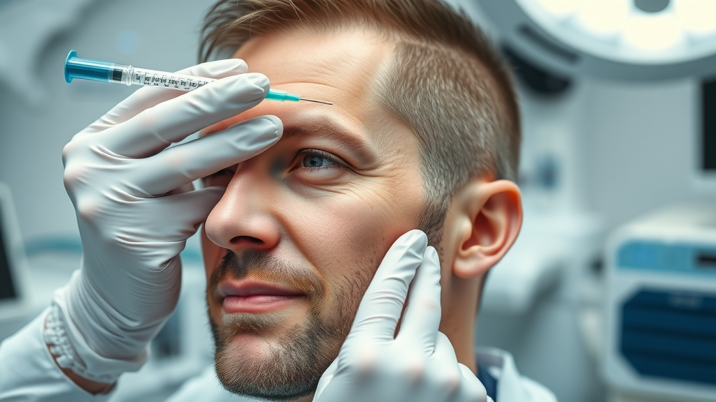 PRP hair loss treatment procedure performed by skilled technician