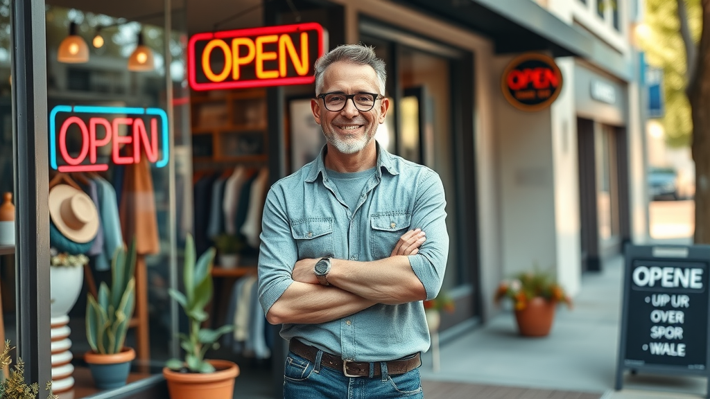 affordable marketing ideas inspiring small business owner open local shop vibrant storefront