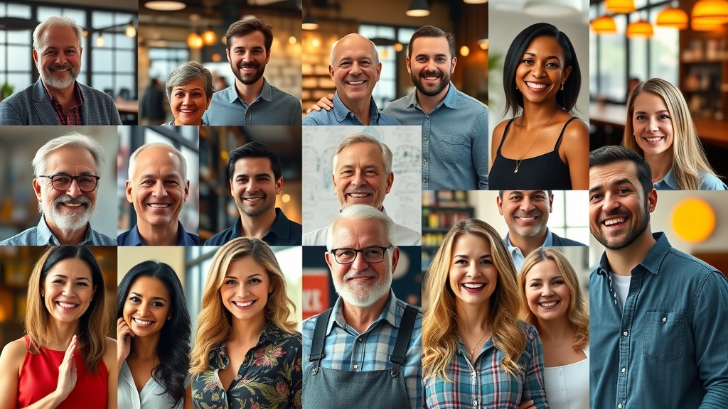 Collage of Dallas business owners sharing testimonials on SEO results and business growth
