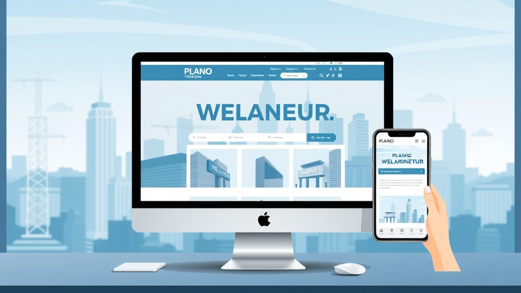 modern website design optimized for local seo plano, desktop and mobile web design examples, plano texas architectural elements