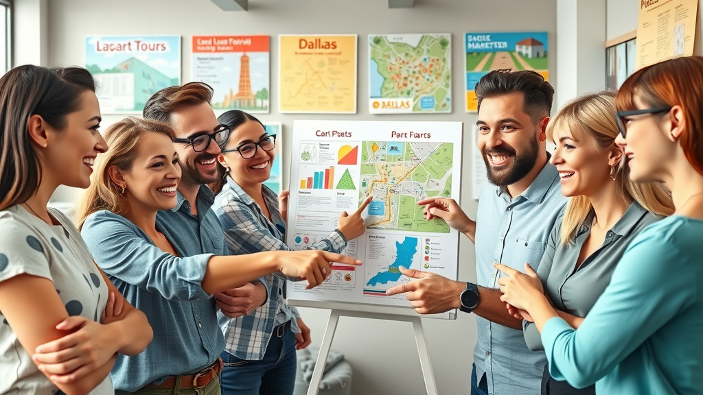 content marketing ideas for small business in dallas team brainstorming local event strategies