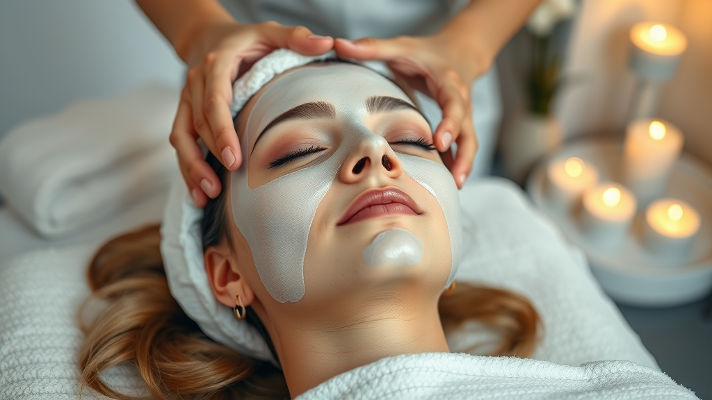 Luxury hair salon spa treatment with tranquil client and expert care in upscale ambiance.