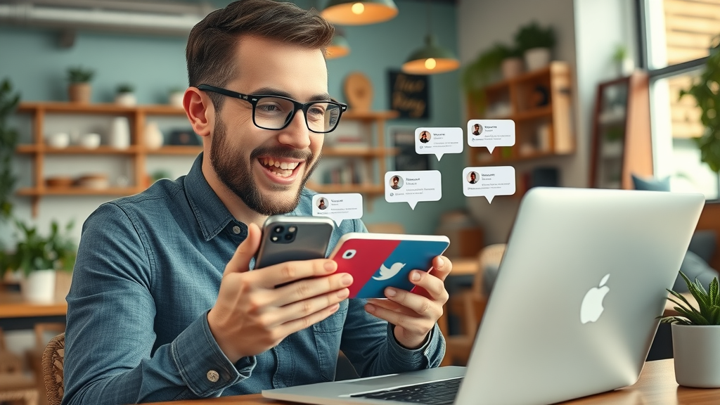 Energetic digital marketer managing social media apps for small business Plano