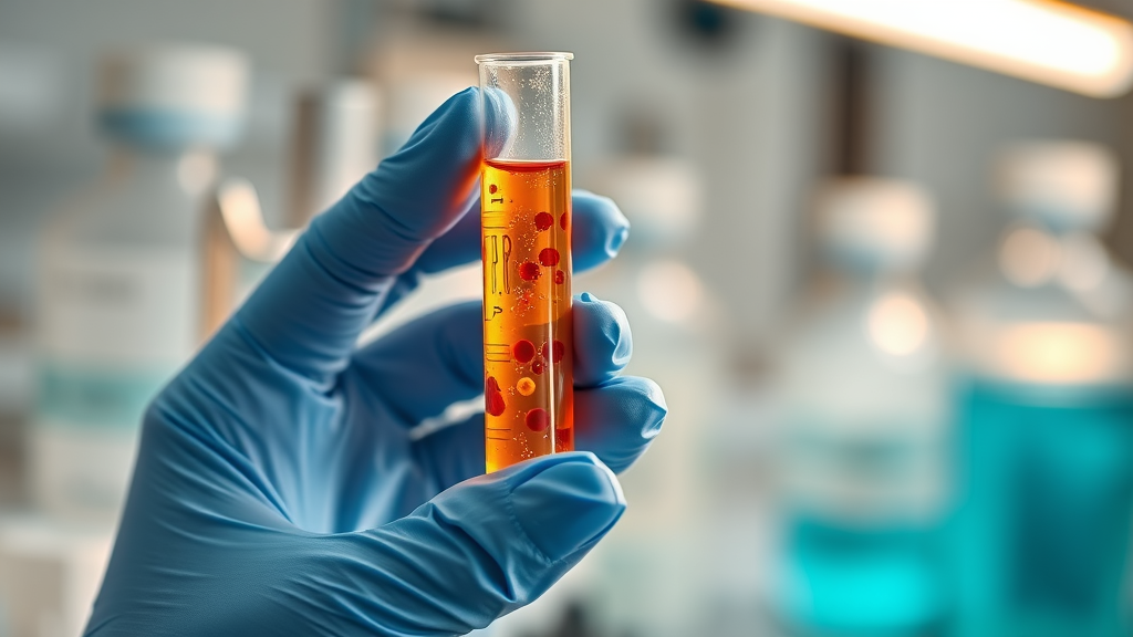 prp hair growth serum prepared in lab for scalp rejuvenation therapy