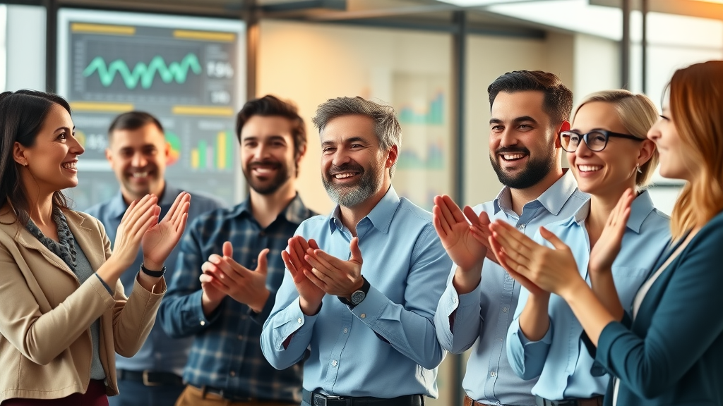 marketing agency in Plani successful email marketing campaigns team celebrating revenue growth