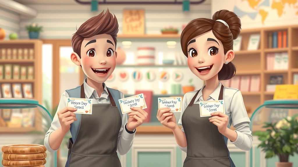 friendly staff implementing customer loyalty programs in a local business