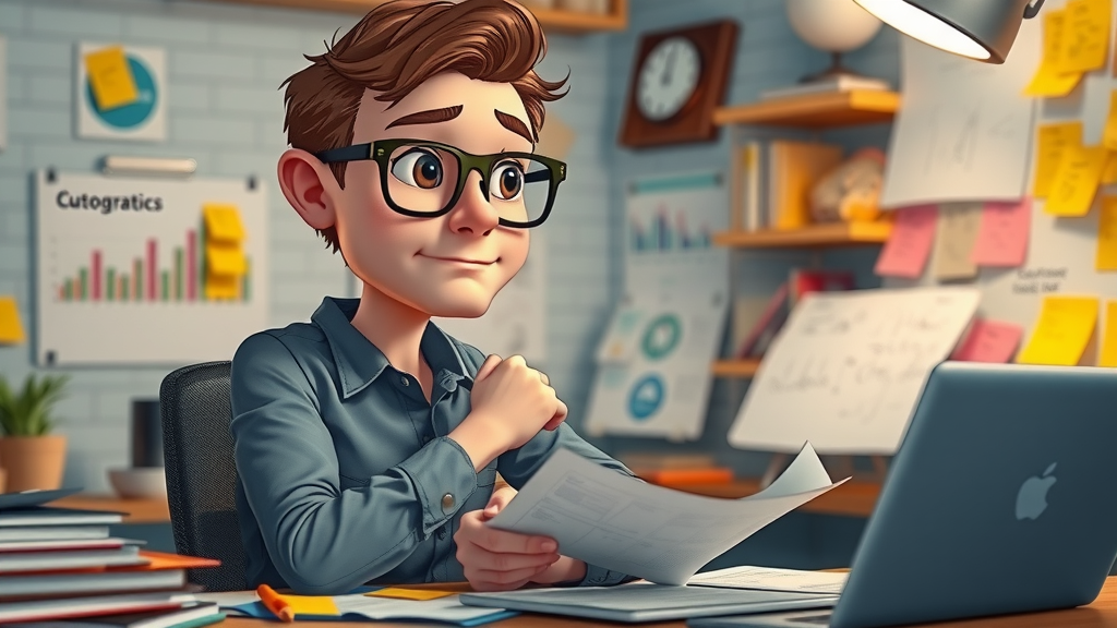 Thoughtful small business owner studying customer personas, Content Marketing Plano