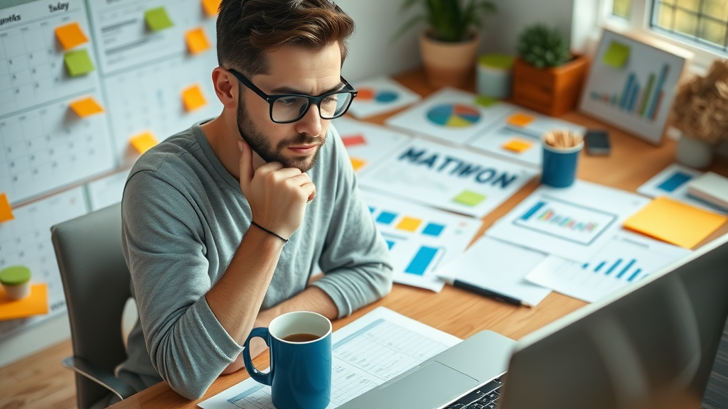 digital marketer building a robust blog content strategy for SEO