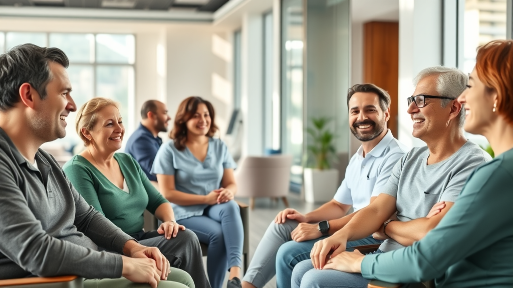 Group enjoying luxury clinic, highlighting aesthetic medicine San Diego community
