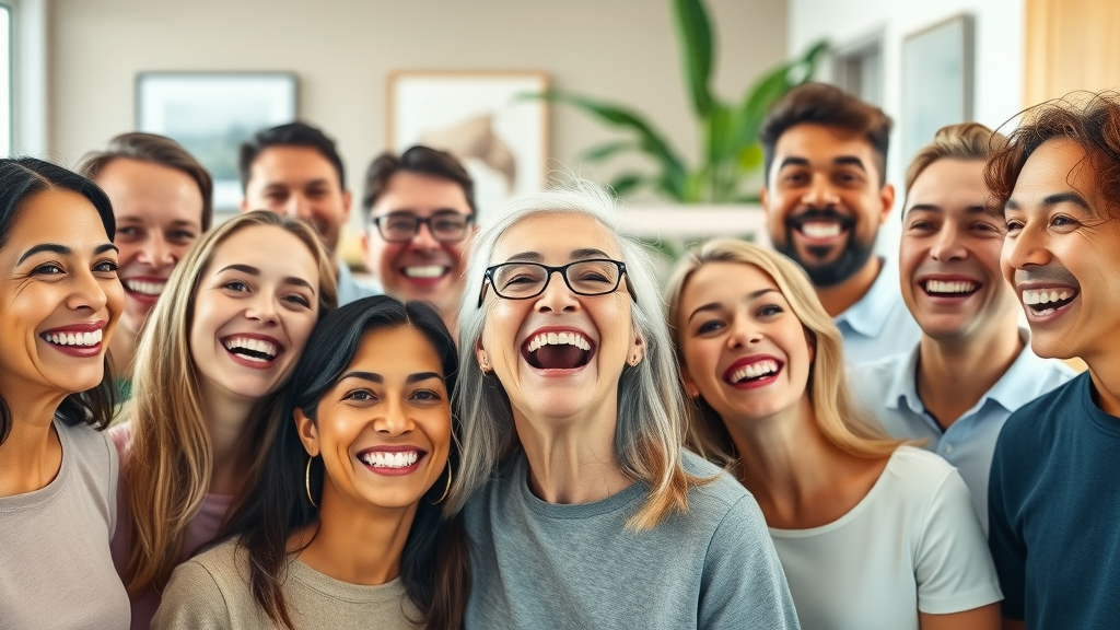 Smiling people show confidence after receiving dental implant solutions