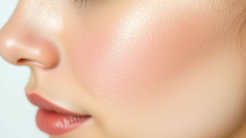 Close-up of skin rejuvenation by collagen stimulators Sculptra treatment
