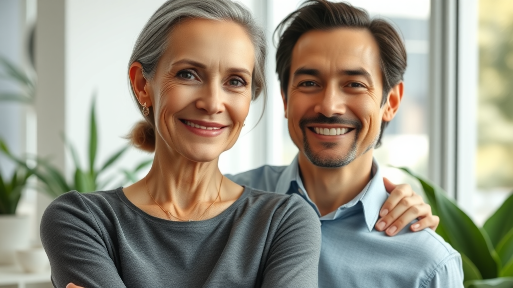 Couple displaying natural results from litelift mini facelift procedure