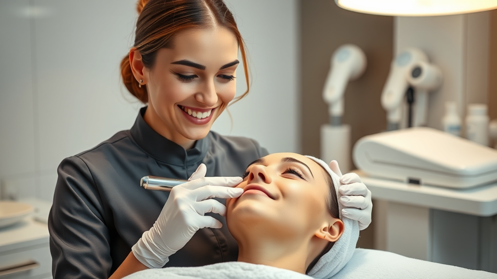 Medical spa specialist preparing advanced medical spa treatment for client