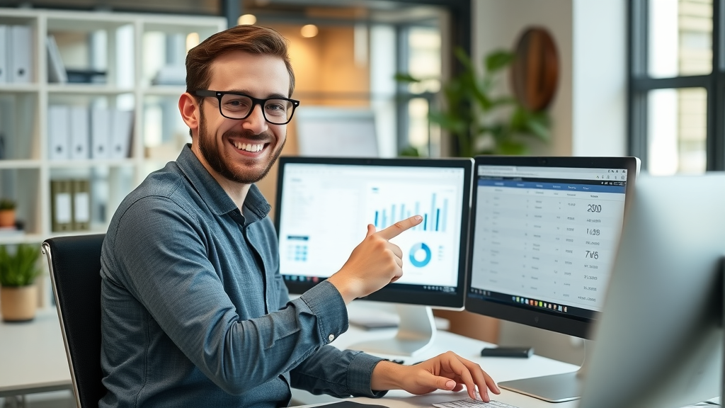 Plano small business owner reviewing a social media marketing cost table for small business in plano, desktop pricing screen, charts and numbers in view