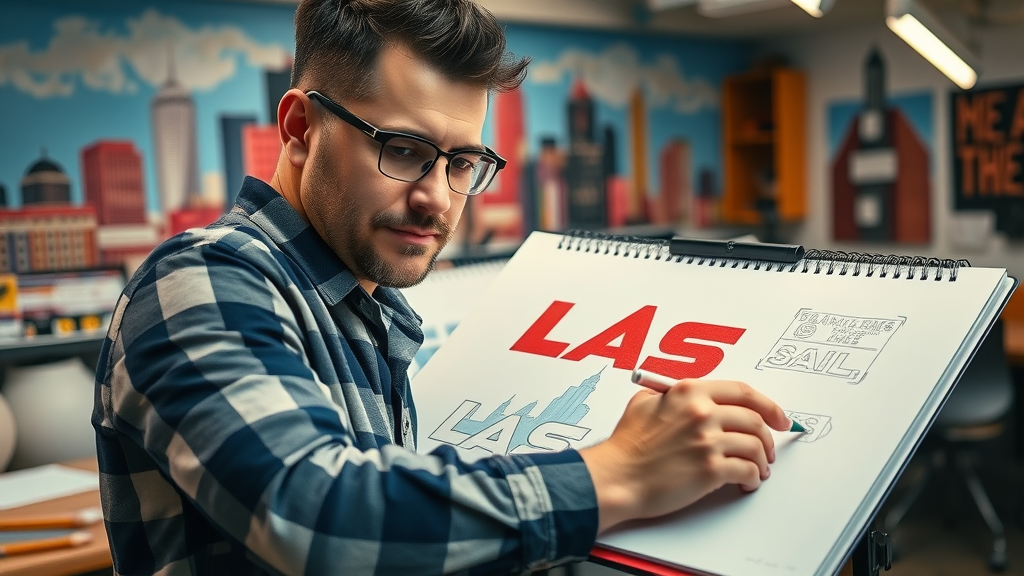 graphic designer logo sketches Dallas skyline small business branding Dallas graphic design bold logo design