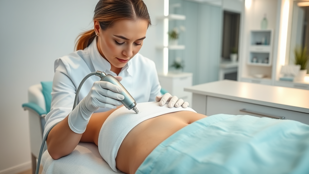 Expert applying effective body sculpting solutions in a modern spa