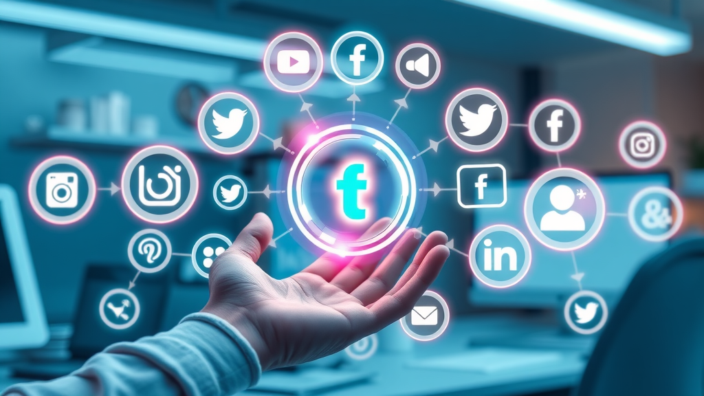 infographic showing futuristic social media platforms and tools for social media strategies for small businesses