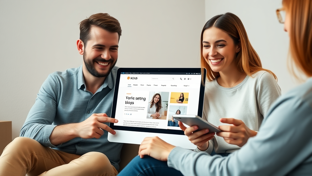 visitors experiencing improved user experience and lower bounce rate with blog content