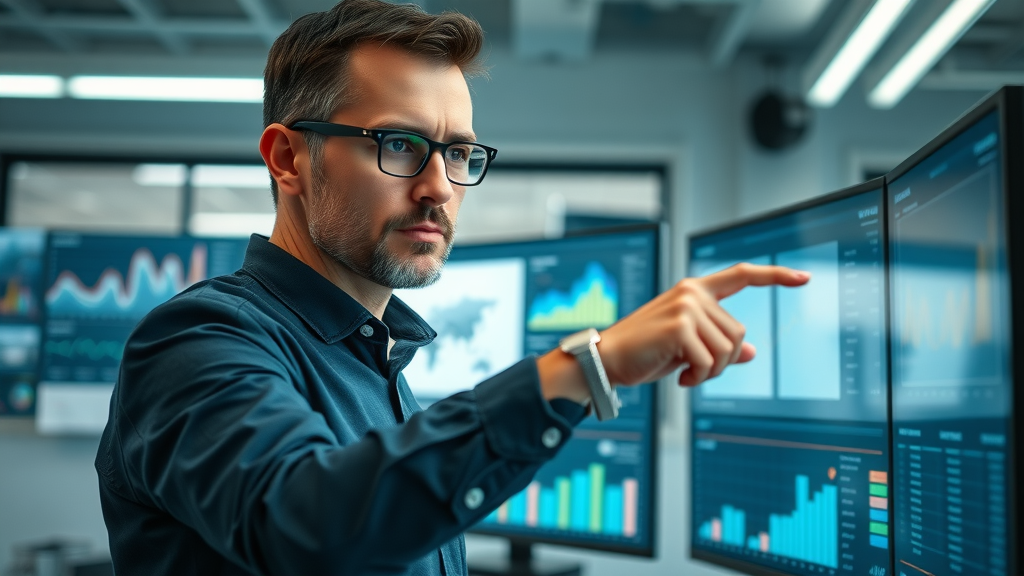 Professional marketer analyzing analytics, digital marketing services Plano