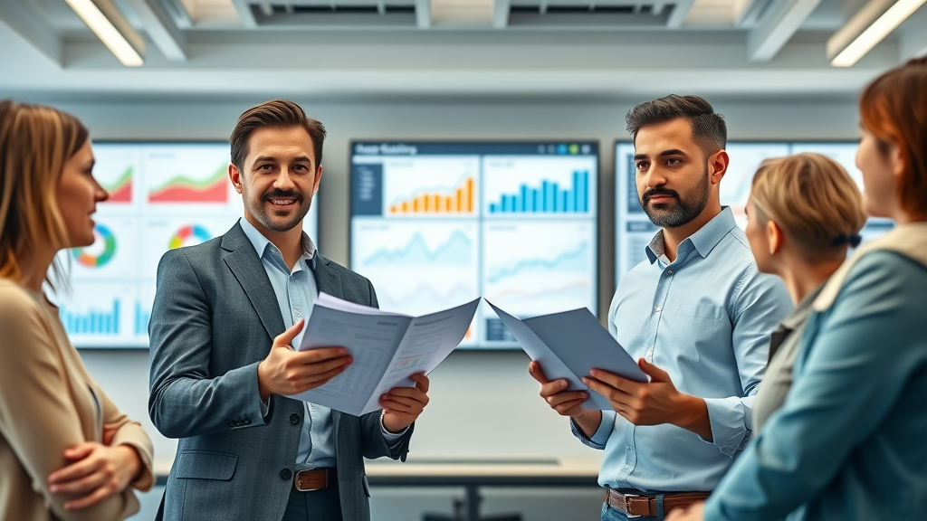 Dallas marketing agency consultants presenting results to small business owners