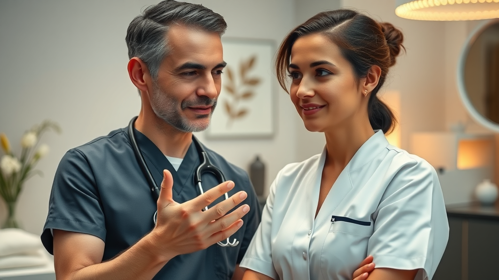 Professional consultation for personalized hair loss treatments in clinic