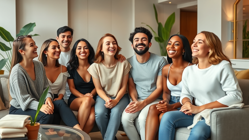 Happy group celebrates results of non surgical aesthetics treatments