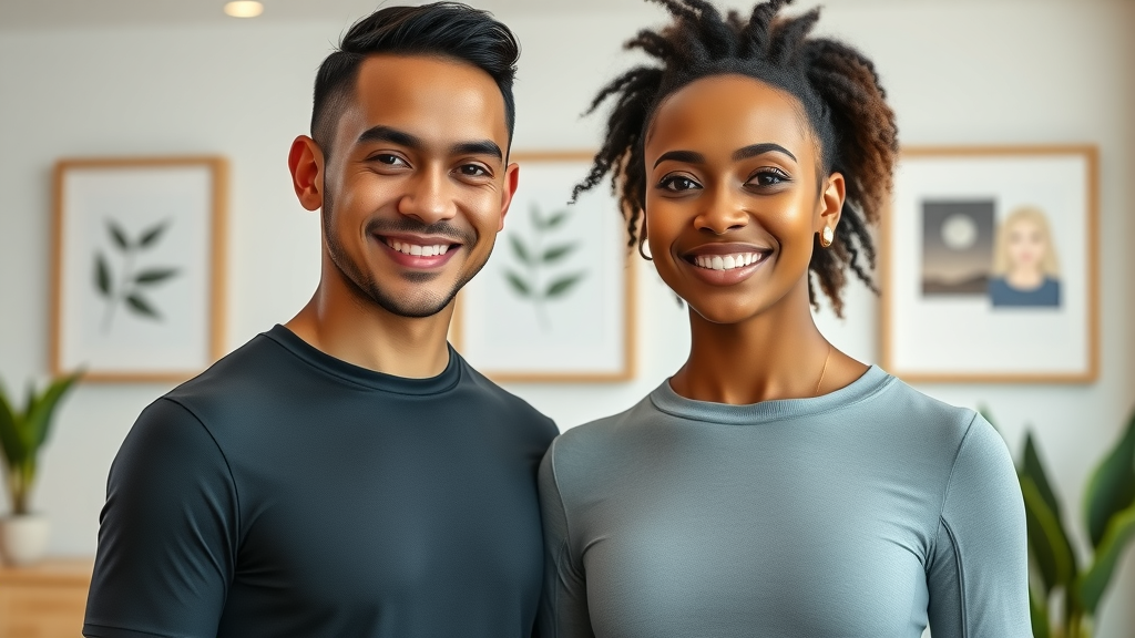 Diverse clients confident after body sculpting solutions at wellness clinic