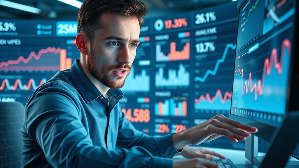 email marketing campaign metrics Plani marketer analyzing open and click-through rates on dashboard