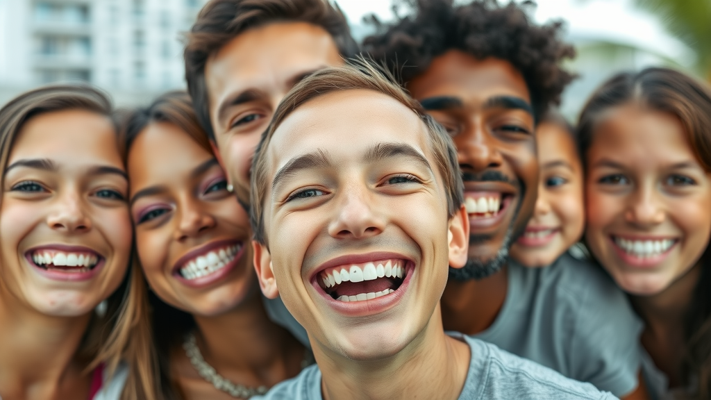 Diverse Miami family dentistry patients with healthy confident smiles