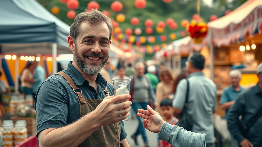 affordable marketing ideas free product sample giveaway at community fair small business marketing tactic