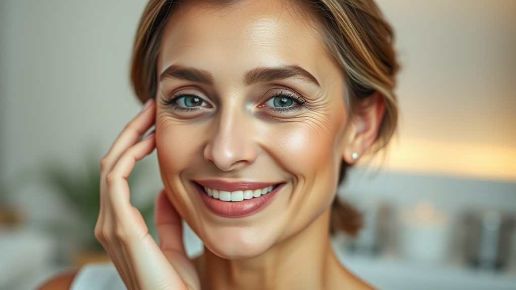 Confident woman in a spa setting exploring facial rejuvenation procedures.