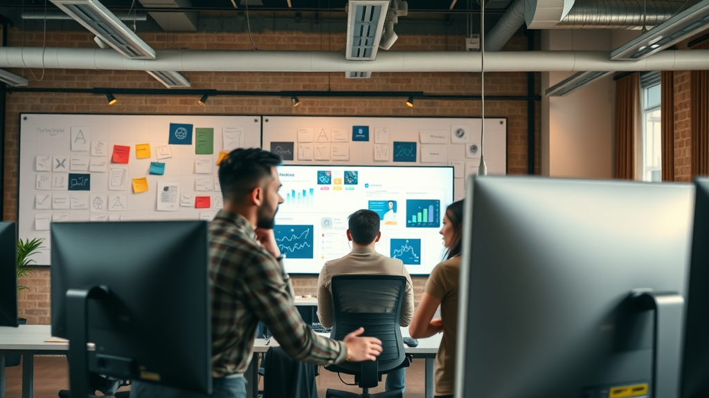marketing agency collaborative team working on internet marketing solutions Plano digital marketing