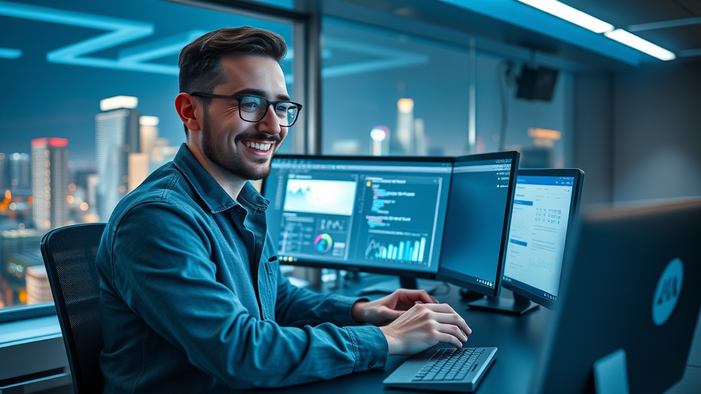 Skilled web designer coding, optimizing site for SEO services in Plano
